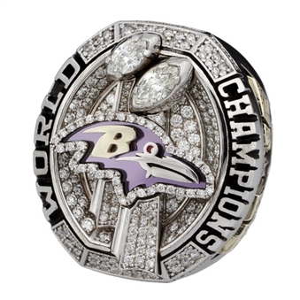 Jamal Lewis 2012 Baltimore Ravens Super Bowl XLVII Championship Ring With Original Presentation Box
